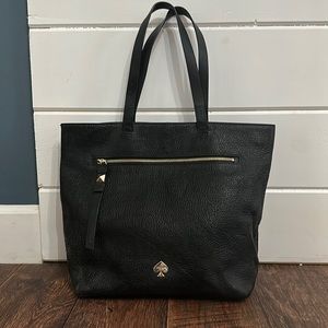 Kate Spade black leather tote